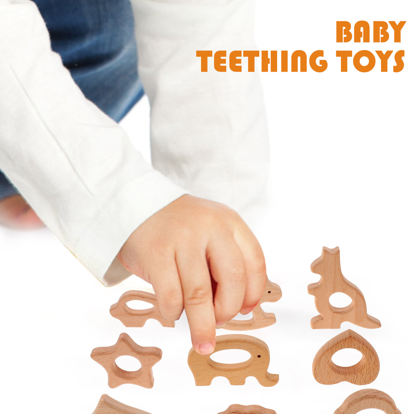 9 Buah Mainan Kayu Beech Alami - Baby Products Natural ulasan dan harga
